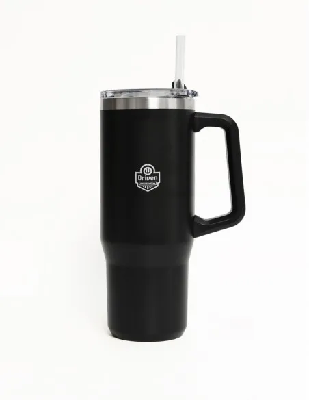 Vaso MUG Acero Inox 900 ml - con manija - NEGRO