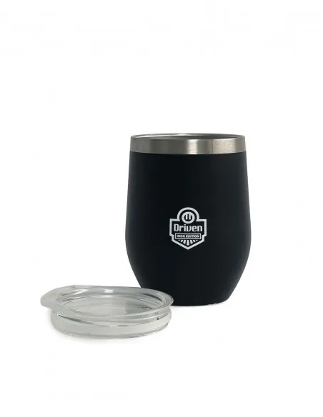 Mate Vaso Acero Inox 350 ml - con tapa - NEGRO