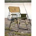 Silla Plegable "MACA" - c/ bandeja - GRIS/VERDE