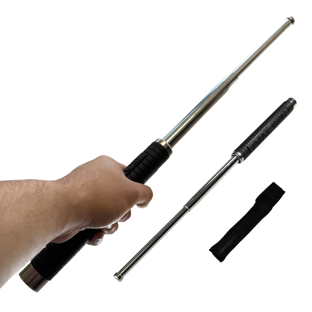 BASTON EXTENSIBLE PLATEADO