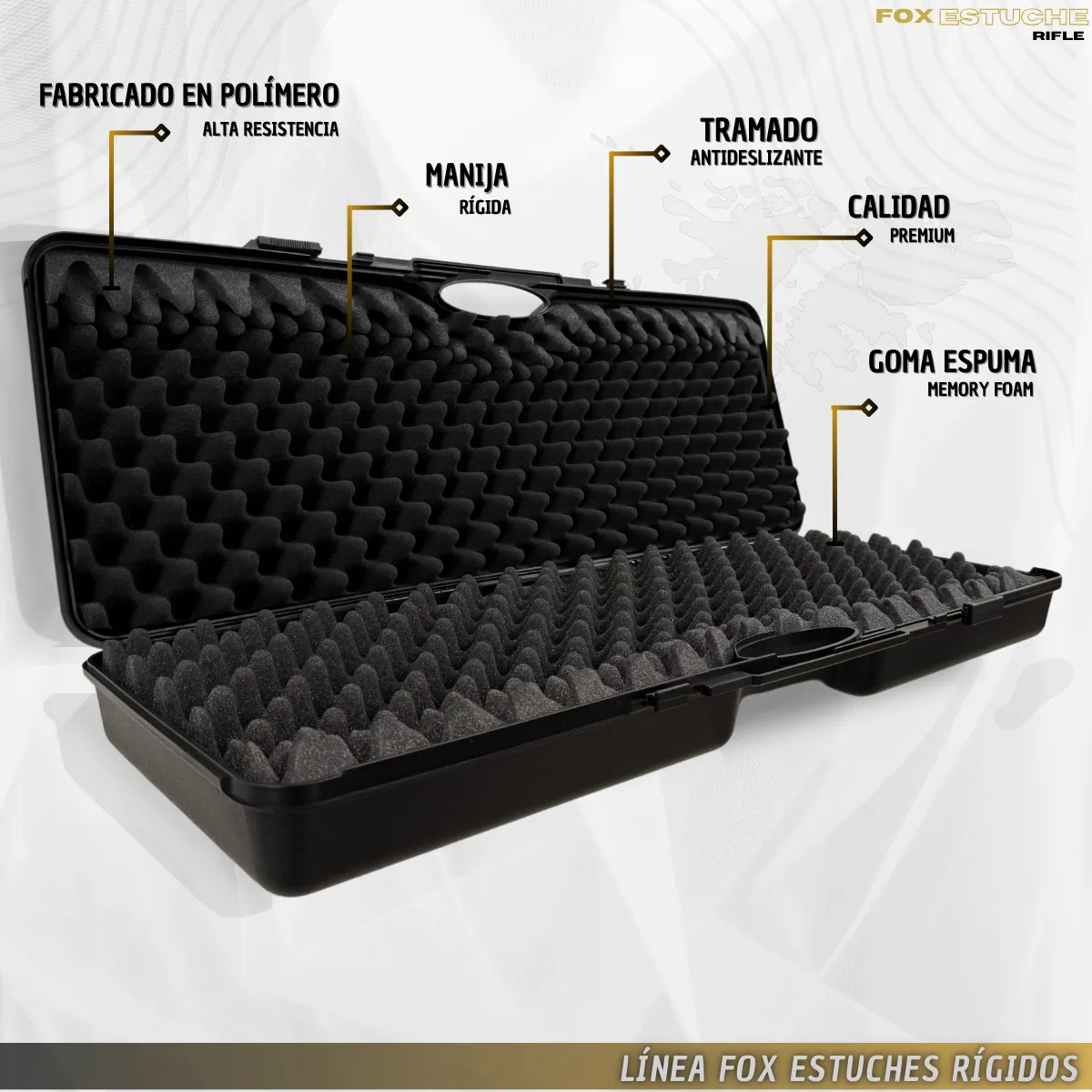 Estuche rígido FOX arma bullpup 87x32x11 (interior 85x30,5)