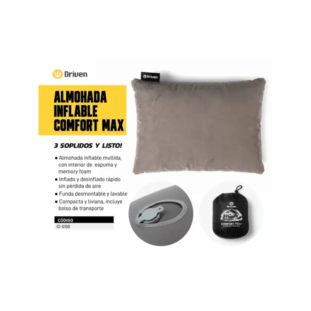 Almohada inflable camping