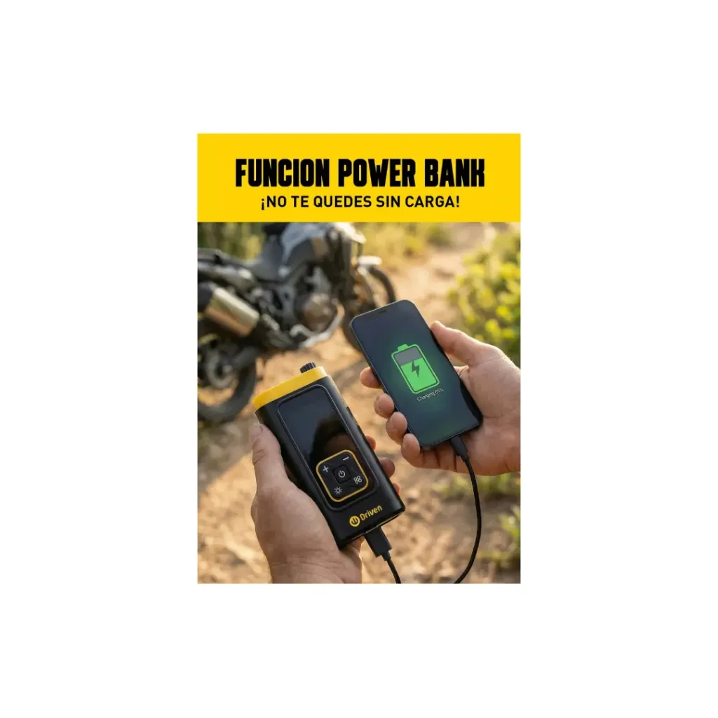 Compresor portátil ABS, 19 mm, 55W, 7.4V, batería litio 2x1800 mah, 16L/min 3-150 psi con caja y bolso