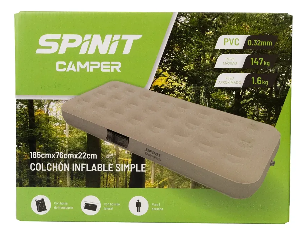 COLCHON SPINIT CAMPER SIMPLE BEIGE