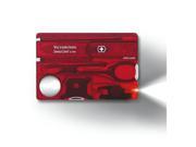 Victorinox 0.7300.T Swiss Card Lite Toolkit 13 Functions Ruby Compact