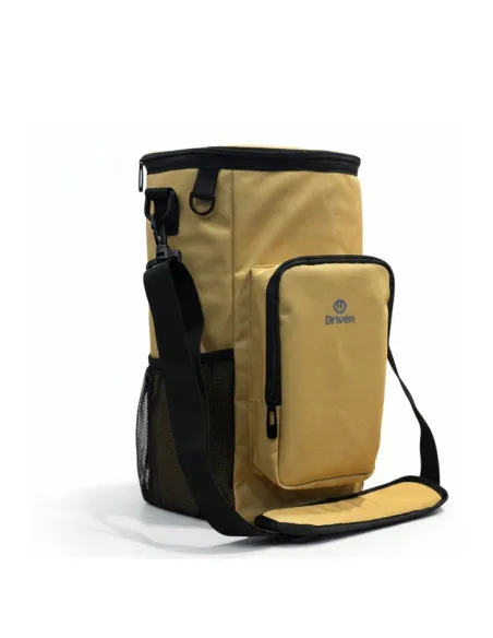 Bolso térmico tipo mochila 600D con aluminio, 21x17x35 cm - Camel brown