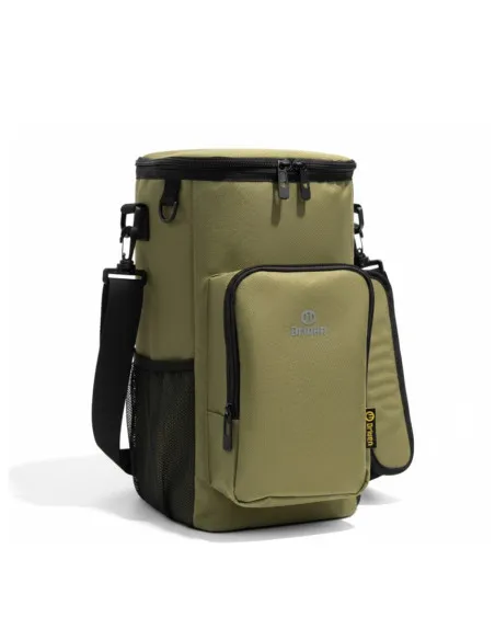 Bolso térmico tipo mochila 600D con aluminio, 21x17x35 cm Verde militar 