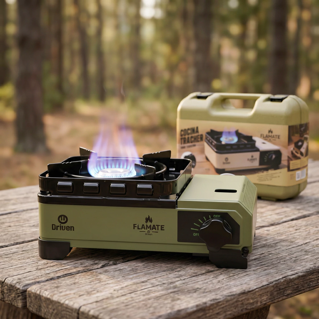 COCINA ANAFE FLAMATA TRACKER- DOBLE PARAVIENTO - VERDE